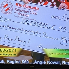 Yorkton Kin donate $36,953.77 to TeleMiracle 45 