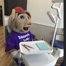 Teddy getting some work done and a donation from Prairie Smile Dental - Thank you